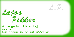 lajos pikker business card